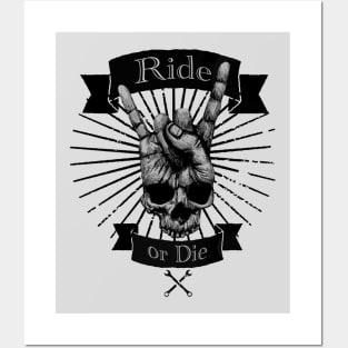 Skull rider greeting Posters and Art
